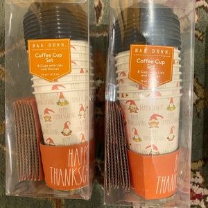 Rae dunn coffee cup set. Two sets of 8 16 oz